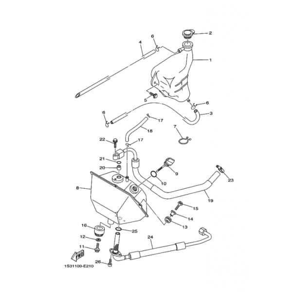 Deposito recuperacion original Yamaha YFM 700 RAPTOR (n1)
