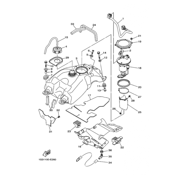 Bomba gasolina completa original Yamaha YFM 700 RAPTOR (n18)